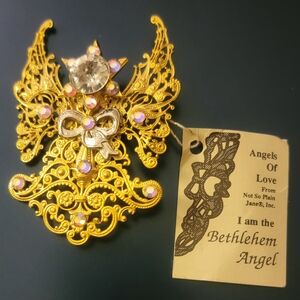 Gold and Purple Brooch